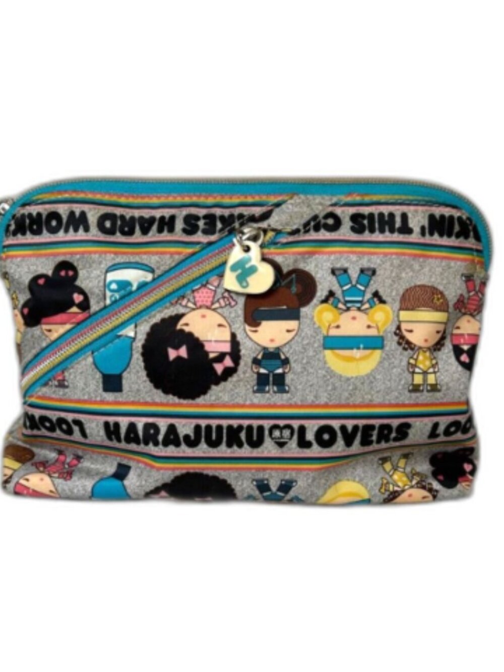 Harajuku Lovers Gwen Stefani Fitness Girls Cosmetic Makeup Bag Y2K Kawaii